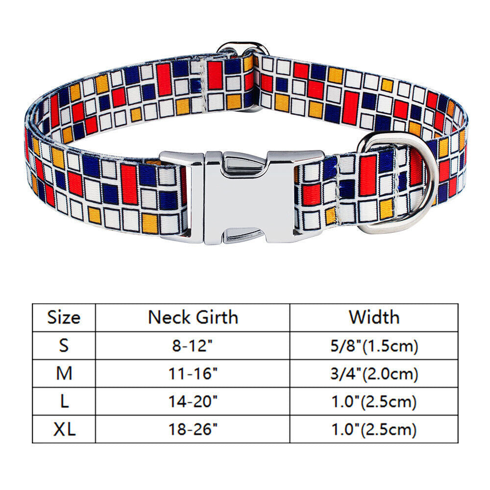 Mondrian metal buckle collar